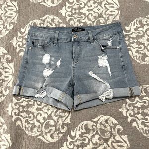 Judy Blue distressed shorts with cuff (lighter color)